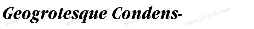 Geogrotesque Condens字体转换